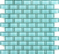Vidrofina Larimar Green MD-005 1x2 Glossy Glass Mosaic