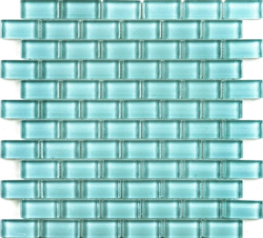 Vidrofina Larimar Green MD-005 1x2 Glossy Glass Mosaic