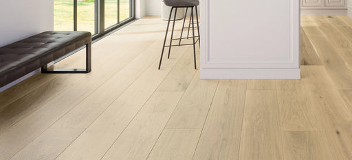 Villa Caprisi Umbria 5/8 inch 9.5x84 Random Length Wire Brushed European White Oak Hardwood Flooring