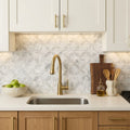Vogue Light 2x2 Matte, Polished Natural Stone Mosaic — Kitchen backsplash