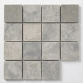 Volcanic Gray 2x2 Square Honed Limestone Mosaic close-up