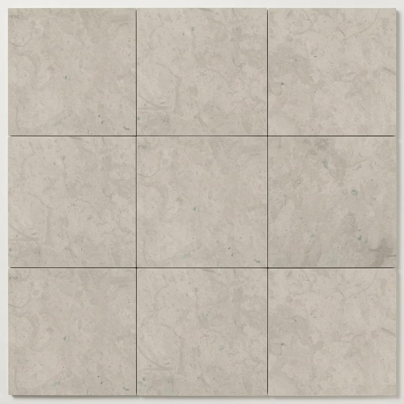 Volcanic Gray Limestone Tile 12x12 Honed 3/8 inch close-up