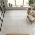 Volcanic Gray Limestone Tile 12x12 Honed 3/8 inch — Sunroom floor