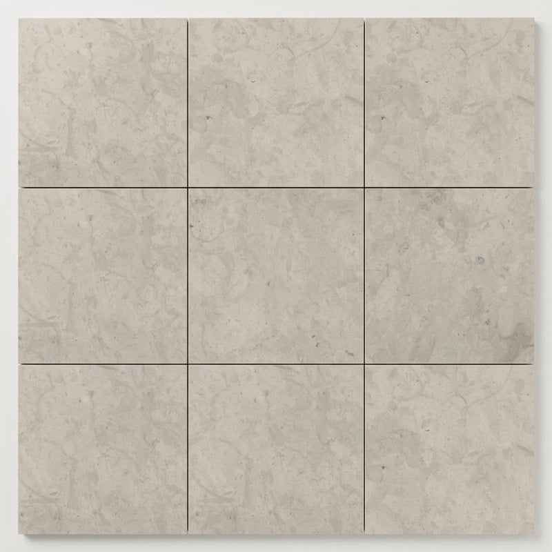 Volcanic Gray Limestone Tile 12x12 Polished 3/8 inch close-up