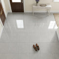 Volcanic Gray Limestone Tile 12x12 Polished 3/8 inch — Foyer floor