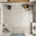 Volcanic Gray Limestone Tile 12x12 Polished 3/8 inch — Mudroom floor