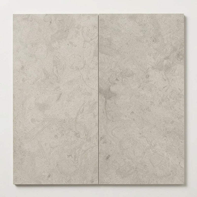 Volcanic Gray Limestone Tile 12x24 Honed 3/8 inch close-up