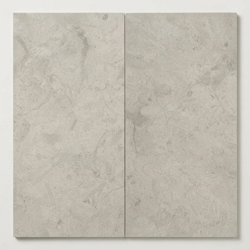 Volcanic Gray Limestone Tile 12x24 Polished 3/8 inch close-up