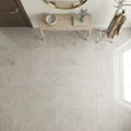 Volcanic Gray Limestone Tile 24x24 Polished 5/8 inch — Foyer floor
