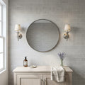 Volcanic Gray Limestone Tile 3x6 Honed 3/8 inch — Bathroom wall