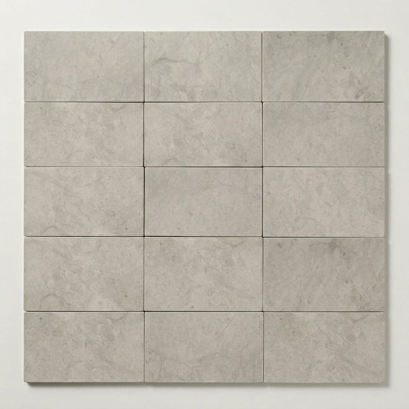 Volcanic Gray Limestone Tile 3x6 Honed 3/8 inch close-up