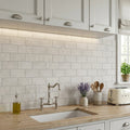 Volcanic Gray Limestone Tile 3x6 Honed 3/8 inch — Kitchen backsplash