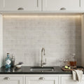 Volcanic Gray Limestone Tile 3x6 Honed 3/8 inch — Wet Bar backsplash
