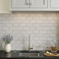 Volcanic Gray Limestone Tile 3x6 3/8 In — Wet Bar backsplash