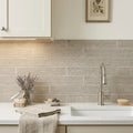 Volcanic Gray Limestone Tile 4x20 5/8 inch 4x24 — Laundry Room backsplash