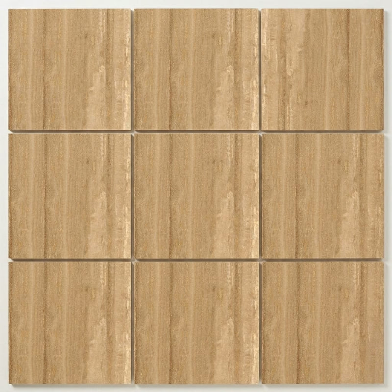 Volubilis Beige Natural Stone Tile 12x12 Honed 3/8 inch close-up