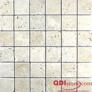 Walnut 2x2 Tumbled Travertine Mosaic Tile