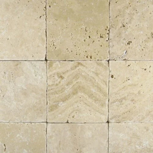 Walnut 6x6 Tumbled Travertine Tile