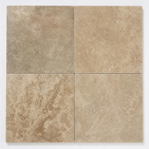 Walnut 18x18 Tumbled Travertine Tile close-up