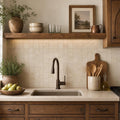 Walnut 2x2 Tumbled Travertine Mosaic Tile — Kitchen backsplash