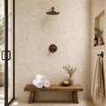 Walnut 2x2 Tumbled Travertine Mosaic Tile — Spa spa interior