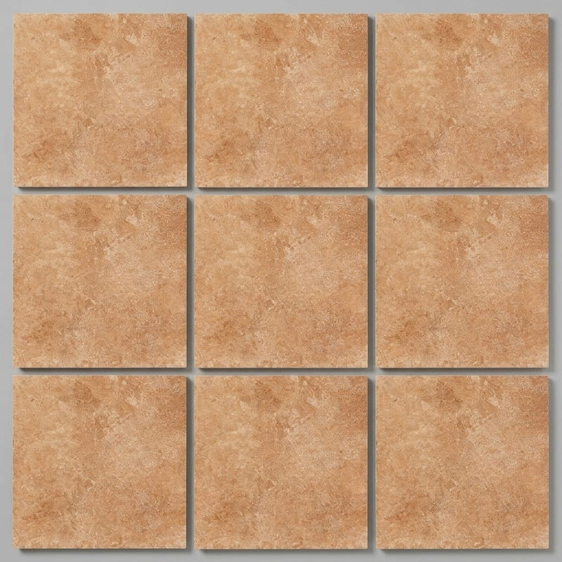 Walnut Travertine 12x12 Filled & Honed Travertine Tile close-up