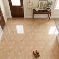 Walnut Travertine 12x12 Filled & Polished Travertine Tile — Foyer floor