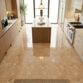 Walnut Travertine 12x12 Filled & Polished Travertine Tile — Kitchen floor