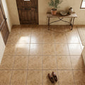 Walnut Travertine 12x12 Tumbled Travertine Tile — Foyer floor