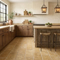 Walnut Travertine 12x24 Tumbled Travertine tile — Kitchen floor