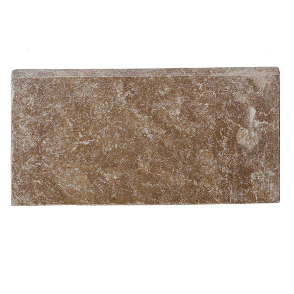 Chocolate Brown Walnut Travertine Tumbled 12 x 24 x 1.25 Paver