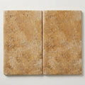 Walnut Travertine 16x24 Tumbled Travertine close-up