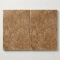 Walnut Travertine 16x24 Tumbled Travertine Paver close-up
