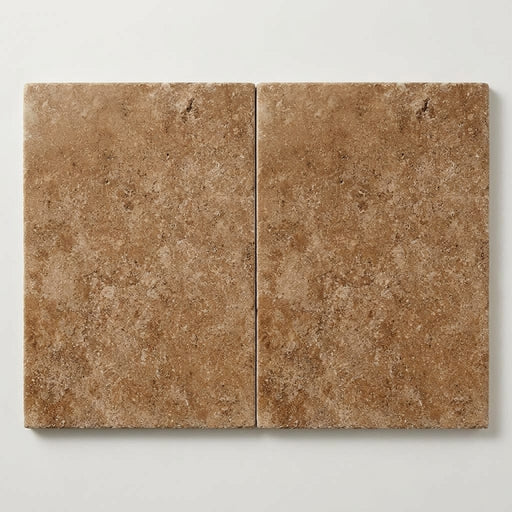 Walnut Travertine 16x24 Tumbled Travertine Paver close-up