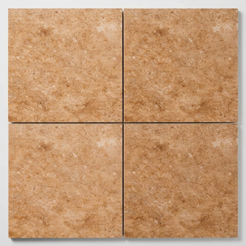 Walnut Travertine 18x18 Filled & Honed Travertine Tile close-up