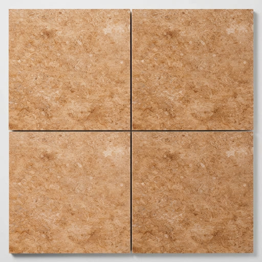 Walnut Travertine 18x18 Filled & Honed Travertine Tile close-up