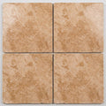 Walnut Travertine 18x18 Filled & Polished Travertine Tile close-up