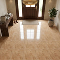 Walnut Travertine 18x18 Filled & Polished Travertine Tile — Foyer floor