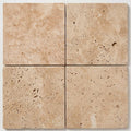 Walnut Travertine 18x18 Tumbled Travertine Tile close-up