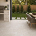 Walnut Travertine Paver 12x24 Unfilled, Honed 2 inch — Backyard patio