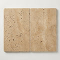 Walnut Travertine Paver - Unfilled, Honed, 1.25 inch, 16x24 close-up