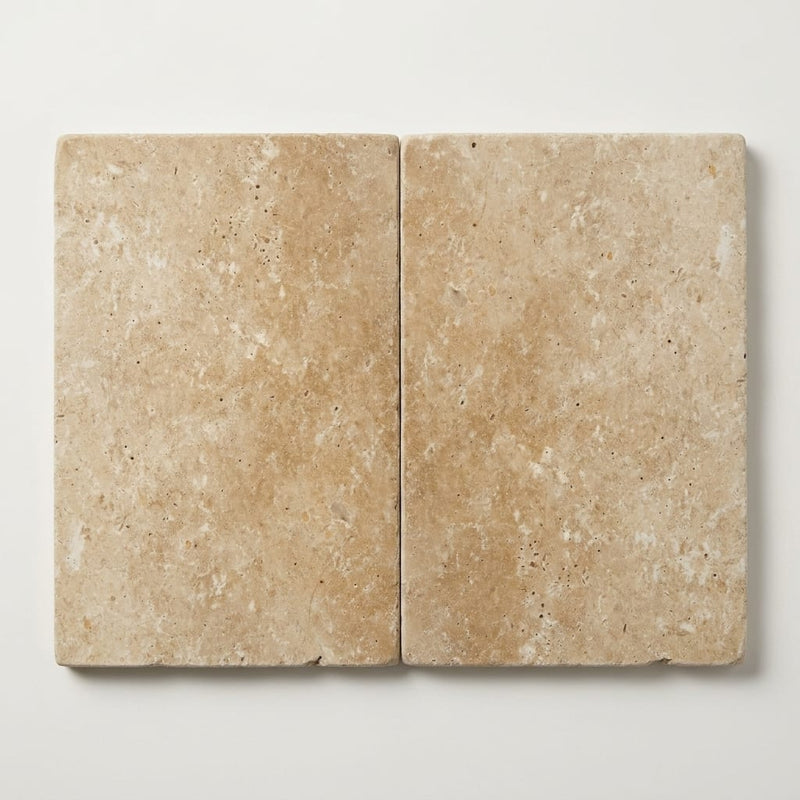 Walnut Travertine Paver 24x36 Tumbled 1.25 inch close-up