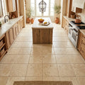 Walnut Travertine Tile 12x12 Tumbled — Kitchen floor
