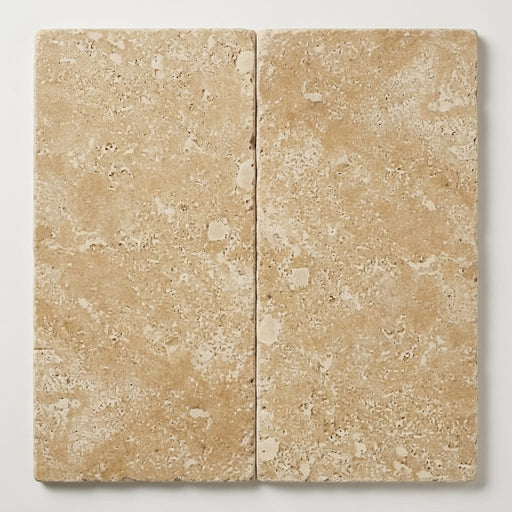 Walnut Travertine Tile 12x24 Tumbled close-up