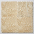 Walnut Travertine Tile 18x18 Brushed Chiseled close-up