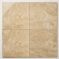Walnut Travertine Tile 18x18 Polished close-up