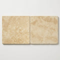 Walnut Travertine Tile 24x24 Tumbled close-up