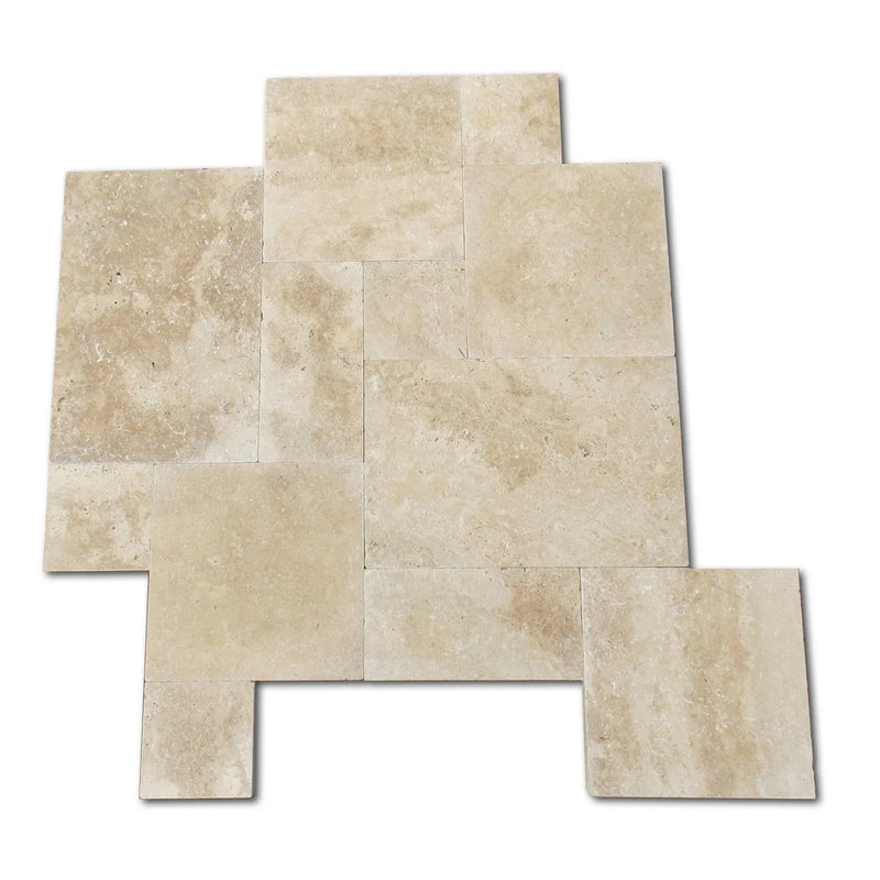 Walnut Tumbled Pattern 1-1/4" Travertine Paver