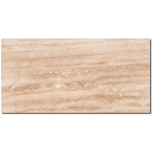 Walnut Polished Vein Cut 12x24 Travertine Tile