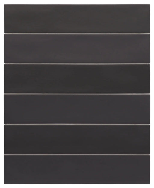 Wander Noir Black 2.5x12 Matte Porcelain Wall & Floor Tile